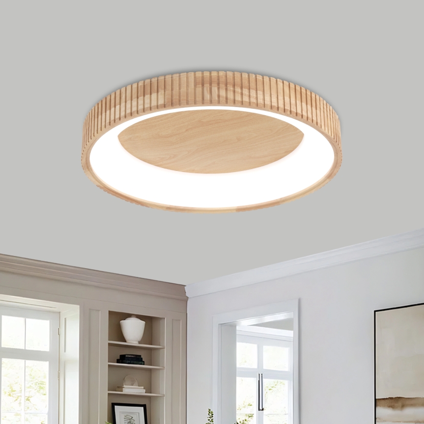 Brilagi - LED стельовий світильник FALCON WOOD MODERN LED/40W/230V 3000/4000/6000K діаметр 60 см дерево