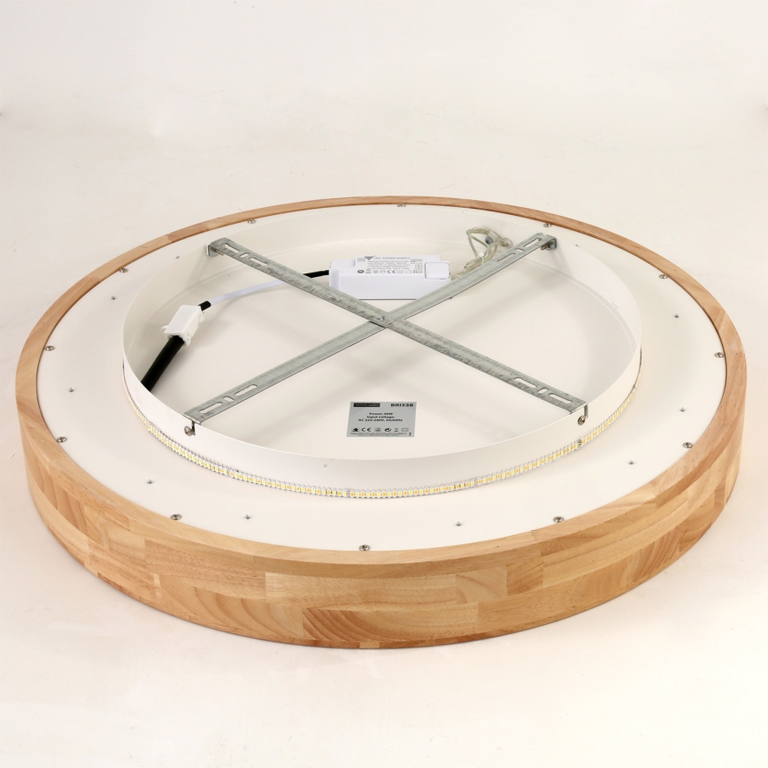 Brilagi - LED стельовий світильник FALCON WOOD LED/40W/230V 3000/4000/6000K діам. 60 см дерев'яний