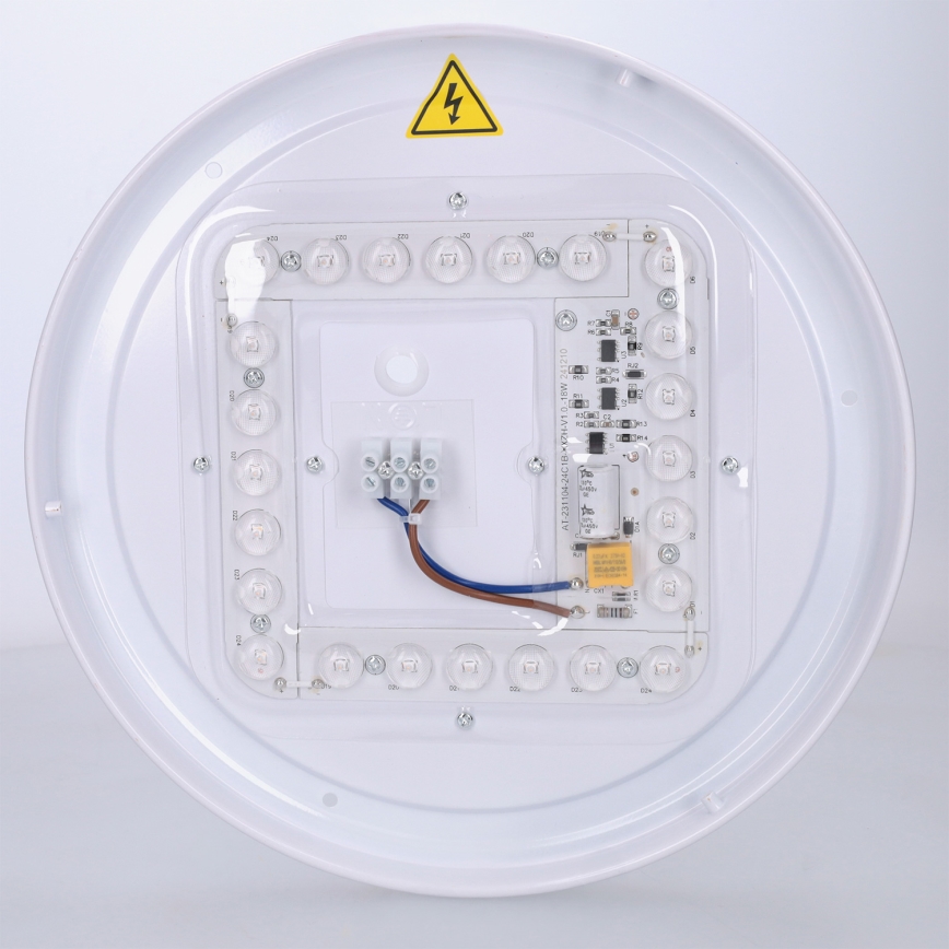 Brilagi - LED стельовий світильник FLOCO LED/24W/230V Ø 30 см з декором під дерево/білий