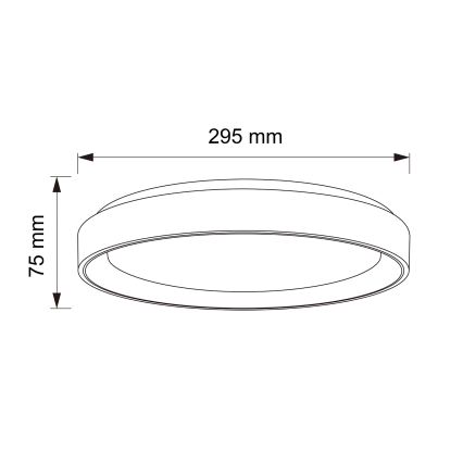 Brilagi - LED стельовий світильник FLOCO LED/24W/230V Ø 30 см з декором під дерево/білий