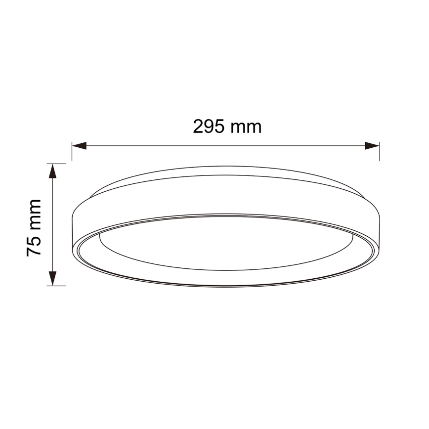 Brilagi - LED стельовий світильник FLOCO LED/24W/230V Ø 30 см з декором під дерево/білий