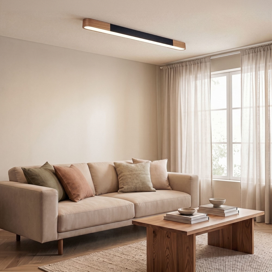 BRILAGI - LED Стельовий світильник GARDALINE LED/100 Вт/230 В 120 см дуб/чорний