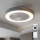 Brilagi - LED стельовий світильник із вентилятором з регульованою яскравістю LED/38W/230V 3000-6500K 3000-6500K діаметр 50 см сірий/дуб + пульт дистанційного керування