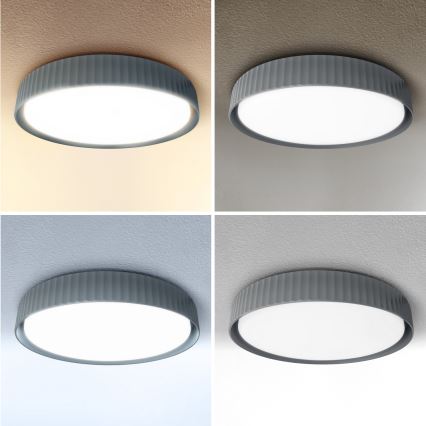 Brilagi - LED затемнюваний стельовий світильник LUCIA LED/60W/230V 3000-6500K діам. 59 см сірий + пульт дистанційного керування