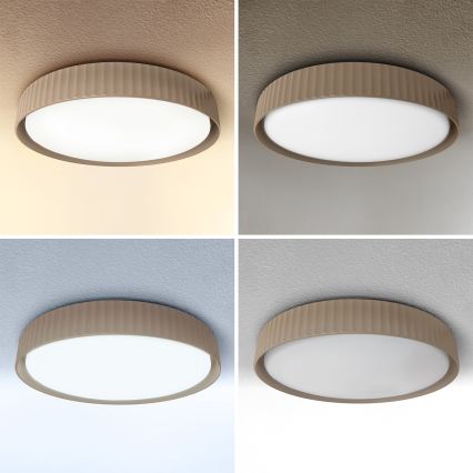 Brilagi - димований LED стельовий світильник LUCIA LED/60W/230V 3000-6500K діам. 59 см коричневий + пульт дистанційного керування