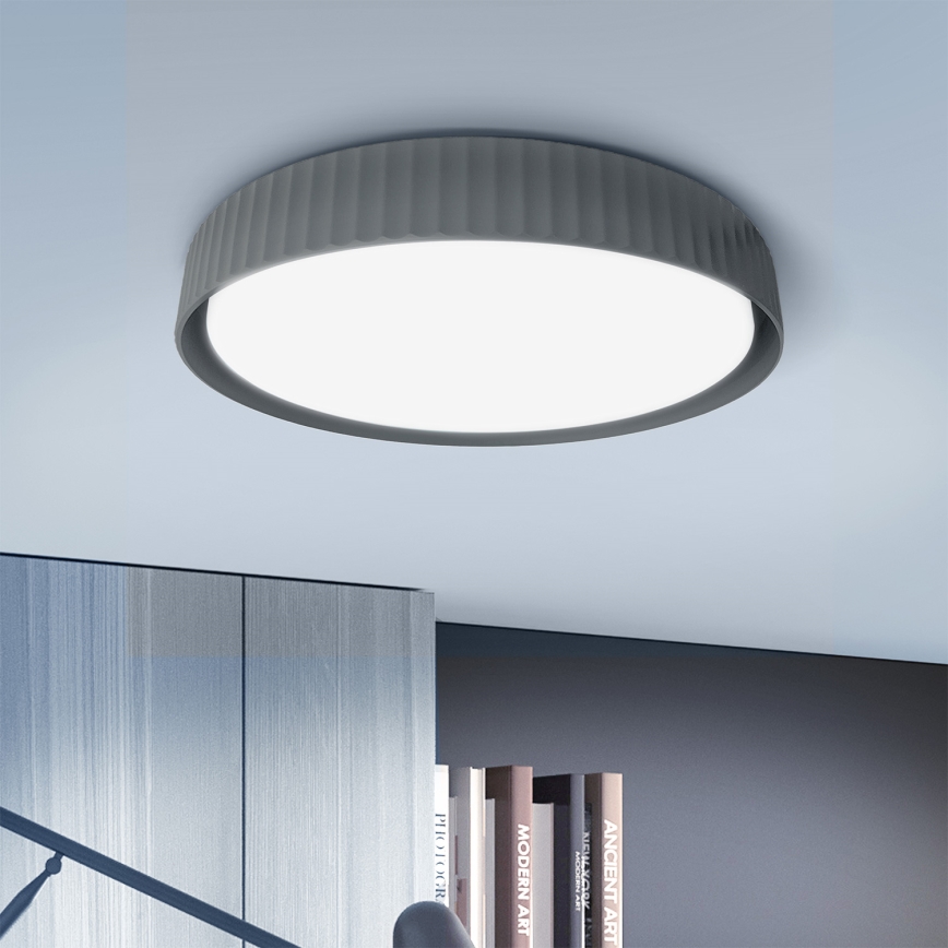 Brilagi - Регульований стельовий світильник LUCIA LED/48W/230V 3000-6500K, діаметр 41 см, сірий + пульт дистанційного керування