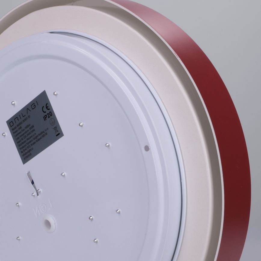 Brilagi - LED стельовий світильник MATTEO LED/24W/230V діаметр 31 см червоний