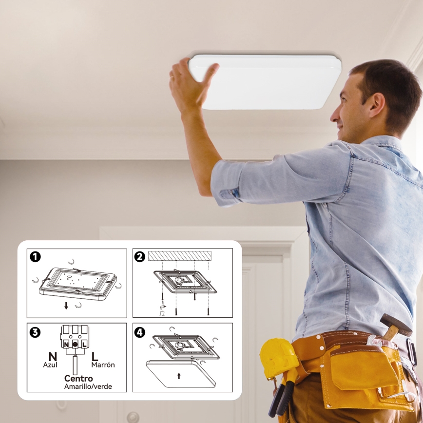 Brilagi - LED-стельовий світильник MILKY WAY LED/24W/230V 3000K 37x37 см