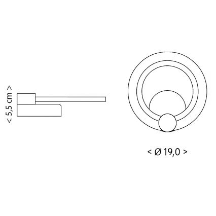 Brilagi - LED стельовий світильник MODERN MINI LED/16W/230V 3000/4000/6000K