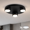Brilagi - LED стельовий світильник MONO 3xGX53/13W/230V діаметр 30 см чорний