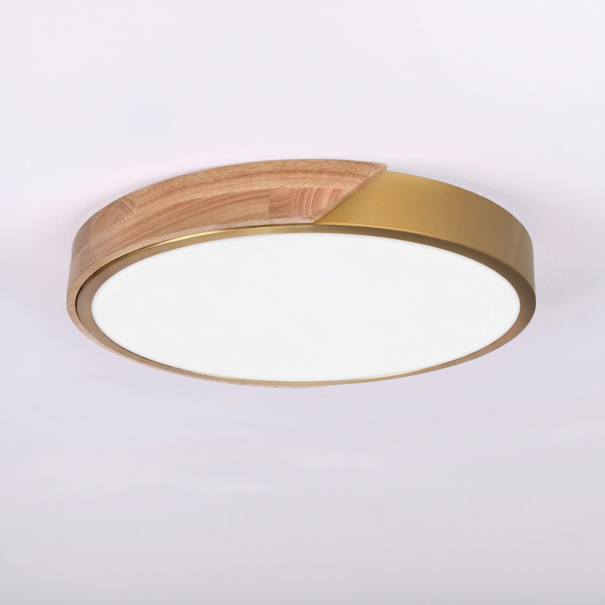 BRILAGI - LED стельовий світильник PILANA LED/24W/230V дуб/золото діам. 30 см