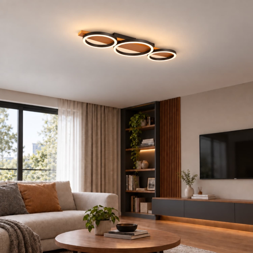 BRILAGI - LED стельовий світильник PLANK LED/28W/230V 4000K 25x70 см дерево