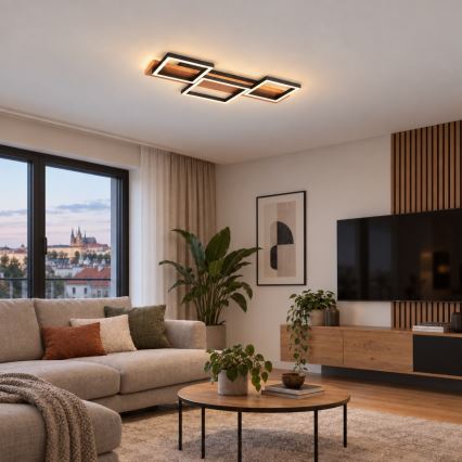 BRILAGI - LED стельовий світильник PLANK LED/30W/230V 4000K 34,5x65 cm дерев'яний