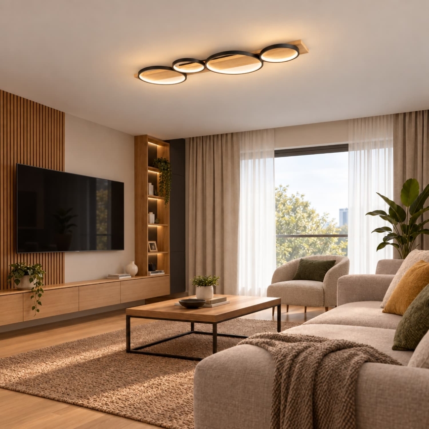BRILAGI - LED стельовий світильник PLANK LED/38W/230V 4000K 40x120 cm дерево