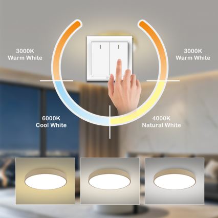 Brilagi - LED-стельовий світильник POOL LED/100 Вт/230 В 3000/4500/6000K діаметр 80 см бежевий