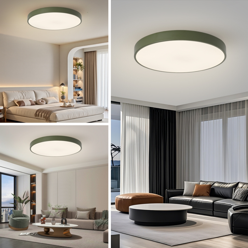 Брілагі - ЛЕД-стельовий світильник ПУЛ ЛЕД, 100 Вт/230 В, 3000/4000/6000 К, діам. 80 см, зелений