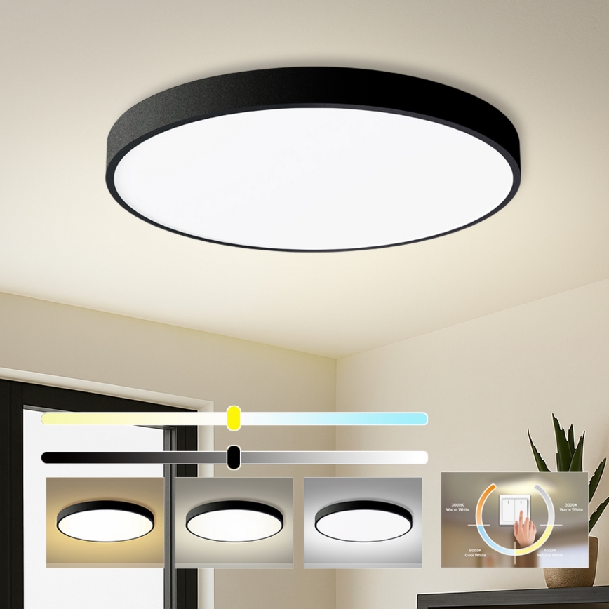 Brilagi - LED стельовий світильник POOL LED/100W/230V 3000/4500/6000K діаметр 80 см чорний