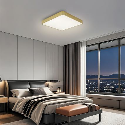 Brilagi - LED стельовий світильник POOL LED/36W/230V 3000/4000/6000K 40x40 см золотистий