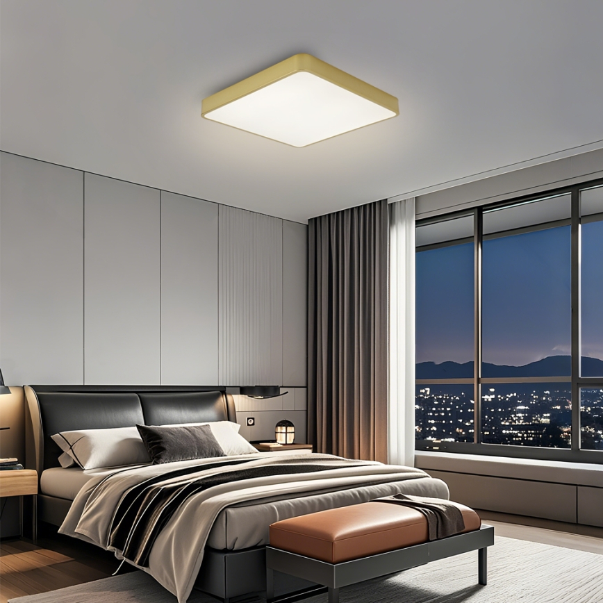 Brilagi - LED стельовий світильник POOL LED/36W/230V 3000/4000/6000K 40x40 см золотистий
