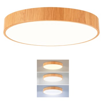 Brilagi - LED стельовий світильник POOL LED/36W/230V 3000/4000/6000K, діаметр 30 см, декор під дерево