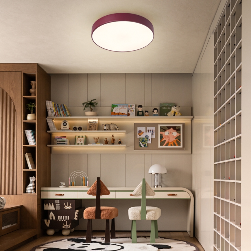 Brilagi - LED-стельовий світильник POOL LED/48W/230V 3000/4000/6000K діам. 40 см бордовий