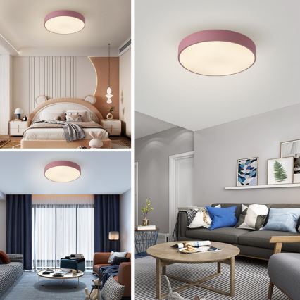 Brilagi - LED стельовий світильник POOL LED/60 Вт/230 В 3000/4000/6000 К діам. 50 см рожевий