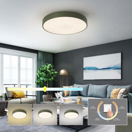 Brilagi - LED стельовий світильник POOL LED/60W/230V 3000/4000/6000K Ø 50 см зелений