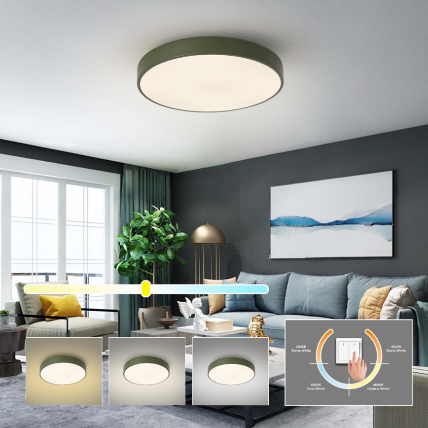 Brilagi - LED стельовий світильник POOL LED/60W/230V 3000/4000/6000K Ø 50 см зелений