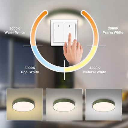 Brilagi - LED стельовий світильник POOL LED/60W/230V 3000/4000/6000K Ø 50 см зелений