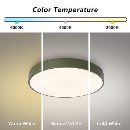 Brilagi - LED стельовий світильник POOL LED/60W/230V 3000/4000/6000K Ø 50 см зелений