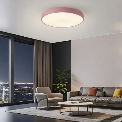 Brilagi - LED стельовий світильник POOL, LED 60 Вт / 230 В, 3000/4000/6000K, діаметр 60 см, рожевий