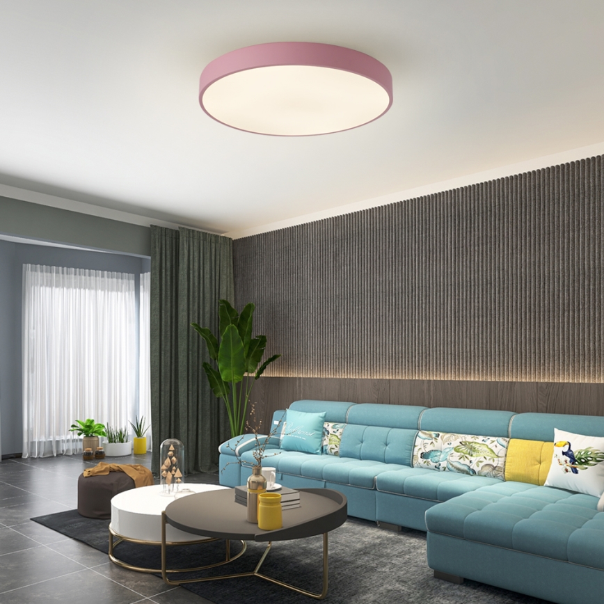 Brilagi - LED стельовий світильник POOL, LED 60 Вт / 230 В, 3000/4000/6000K, діаметр 60 см, рожевий