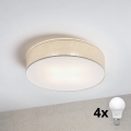 Brilagi - LED стельовий світильник SIRIJA 4xE27/15W/230V, діаметр 60 см, кремовий