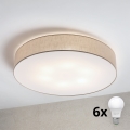 Brilagi - LED стельовий світильник SIRIJA 6xE27/15W/230V діам. 80 см бежевий
