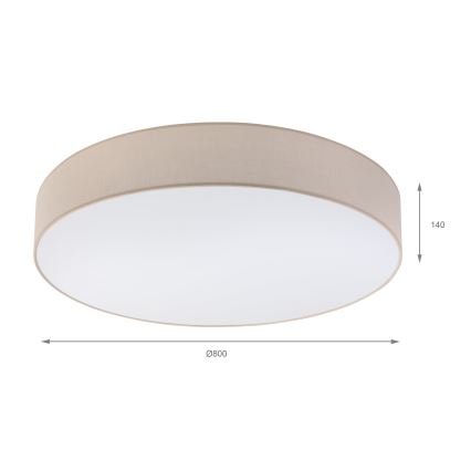 Brilagi - LED стельовий світильник SIRIJA 6xE27/15W/230V діам. 80 см бежевий