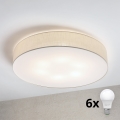 Brilagi - LED стельовий світильник SIRIJA 6xE27/15W/230V діаметр 80 см кремовий