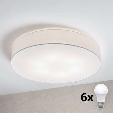 Brilagi - LED стельовий світильник SIRIJA 6×E27/15 Вт/230 В, діаметр 80 см, білий