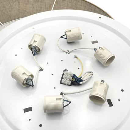 Brilagi - LED стельовий світильник SIRIJA, 6×E27, 60W/230V, діаметр 80 см, бежевий
