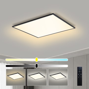 Brilagi - LED стельовий світильник SLIMFRAME з регулюванням яскравості LED/58W/230V 60x60 cm 3000-6000K чорний + пульт дистанційного керування