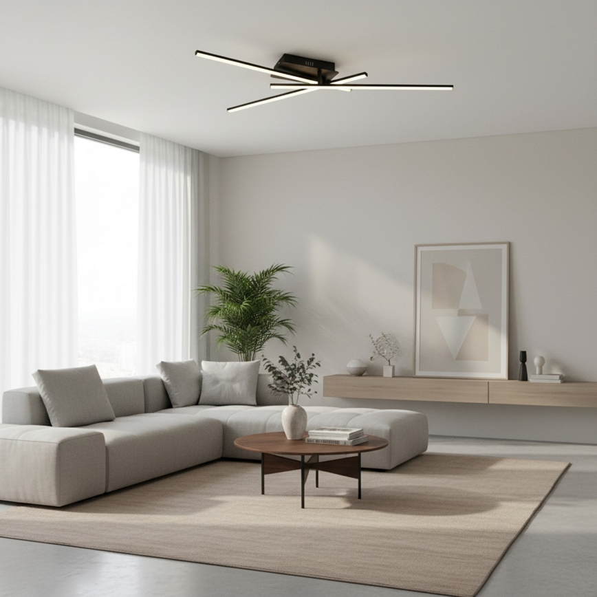 Brilagi - LED стельовий світильник STRIPES LED/30W/230V 51x78 см чорний