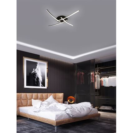 Brilagi - LED стельовий світильник STRIPES LED/32W/230V 60x60 см чорний