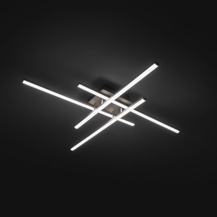 Brilagi - Світлодіодний стельовий світильник STRIPES LED/37W/230V 68x68 см срібляний