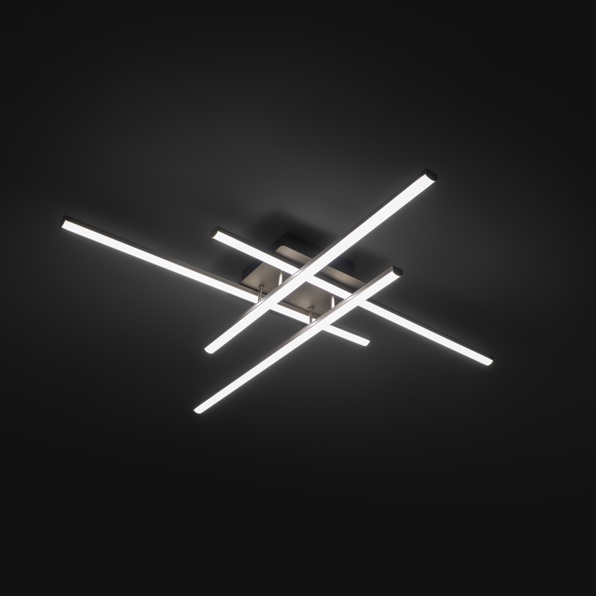 Brilagi - Світлодіодний стельовий світильник STRIPES LED/37W/230V 68x68 см срібляний
