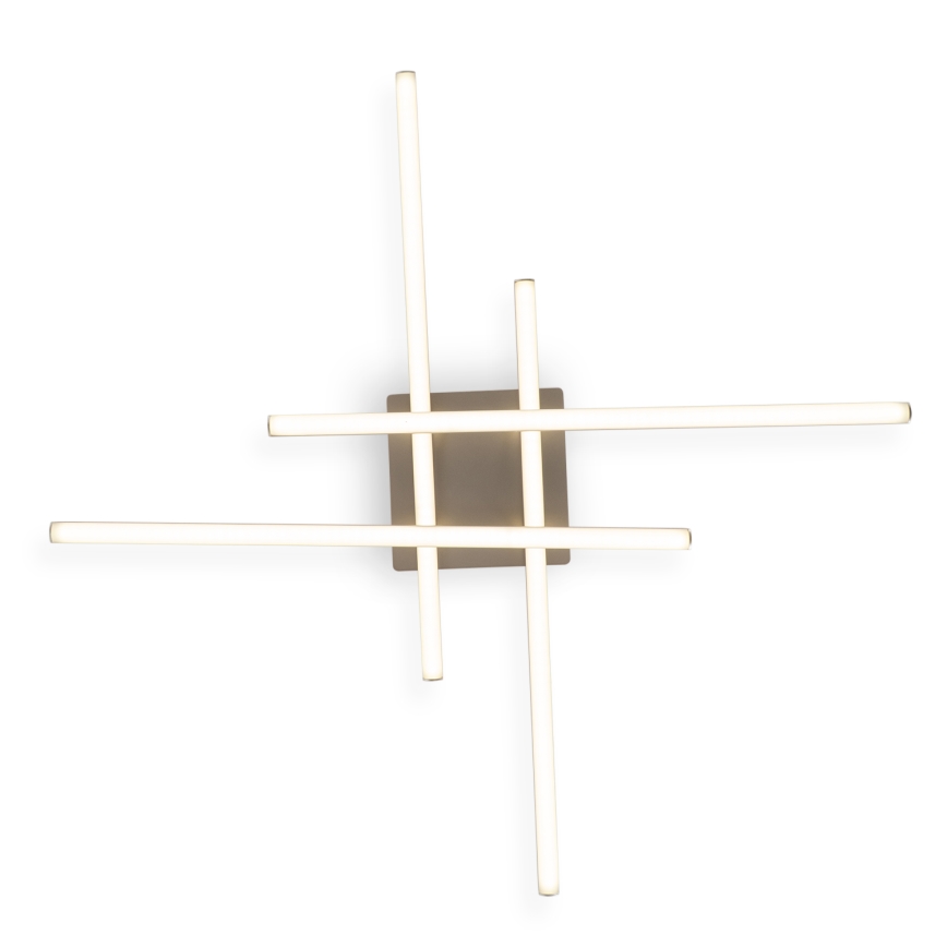 Brilagi - Світлодіодний стельовий світильник STRIPES LED/37W/230V 68x68 см срібляний