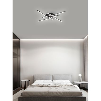 Brilagi - LED стельовий світильник STRIPES LED/38 Вт/230 В 68x68 см чорний