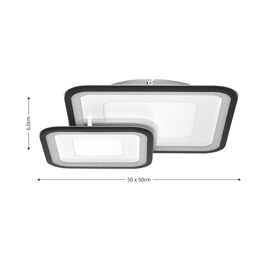Brilagi - LED димований стельовий світильник TANDORA LED/49W/230V 50x50 cm 3000-6000K + пульт дистанційного керування