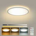 Brilagi - LED-стельовий світильник ULTRA SLIM з регульованою яскравістю LED/18W/230V 2700-6500K діаметр 30 cm білий + пульт дистанційного керування
