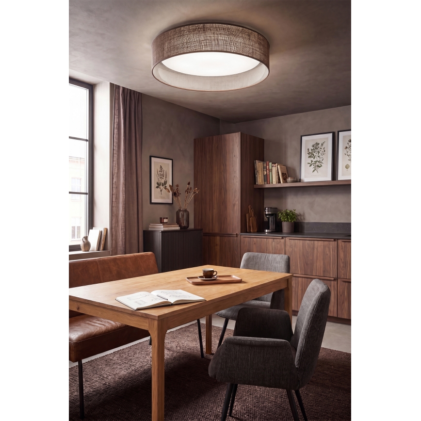 Brilagi - LED стельовий світильник VELVET SIMPLE LED/24 Вт/230 В 4000K, діаметр 45 см, коричневий