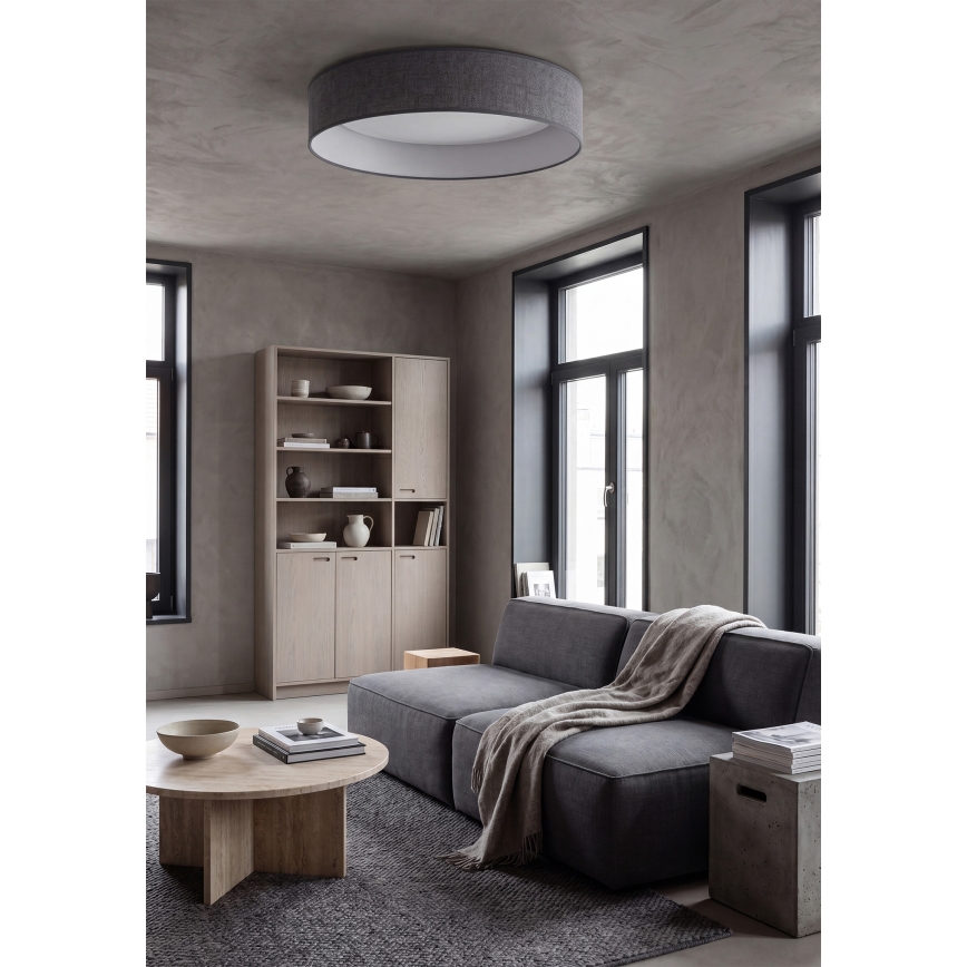 BRILAGI - LED стельовий світильник VELVET SIMPLE LED/24W/230V 3000K діаметр 45 см сірий