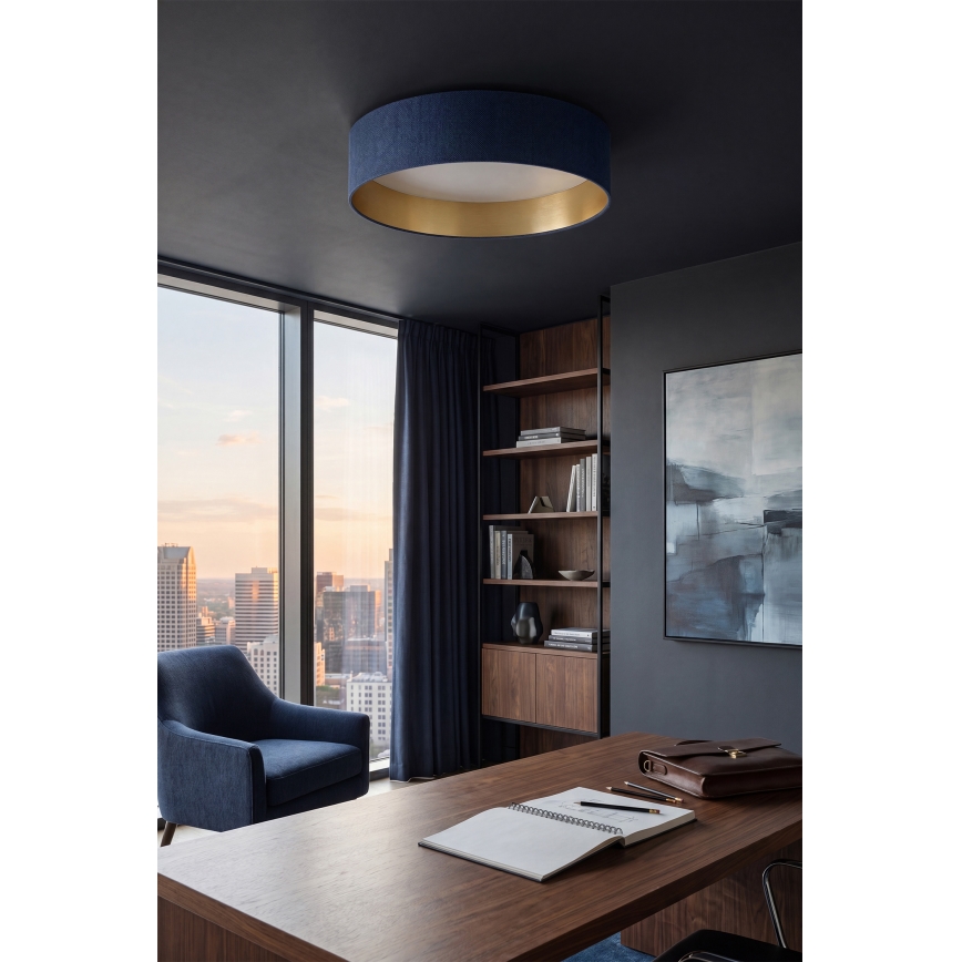 Brilagi - LED стельовий світильник VELVET SIMPLE LED/24W/230V 4000K, діаметром 45 см, синій/золотий